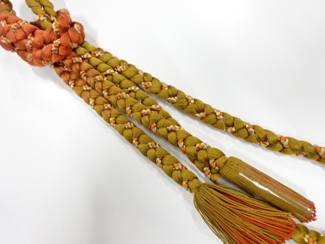 未使用品　正絹　撚り房　手組帯締め